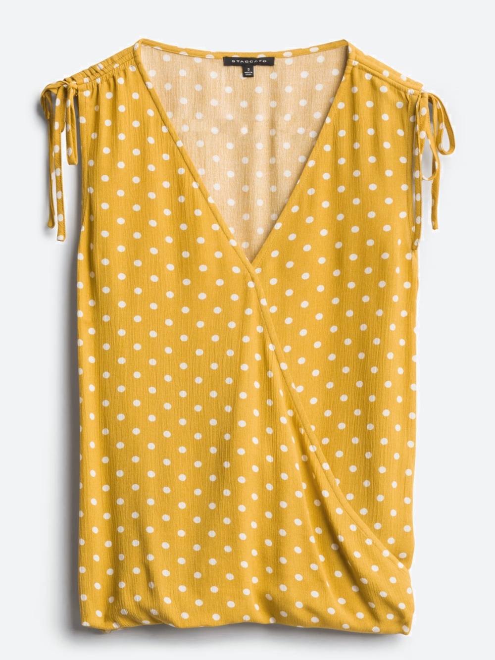 💎 Staccato Mustard Polka Dot Blouse
